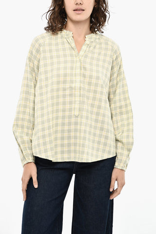 Cotton Plaid Blouse