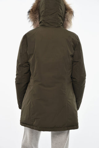Solid Color LUXURY Down Jacket with Contrasting Buttons