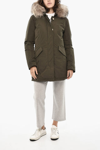 Solid Color LUXURY Down Jacket with Contrasting Buttons