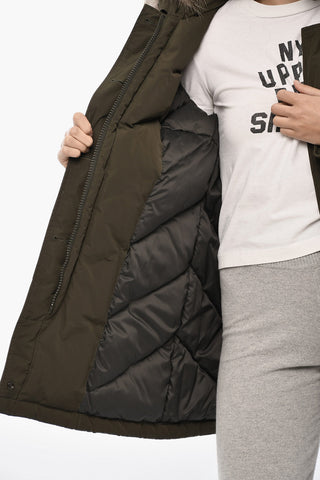 Solid Color LUXURY Down Jacket with Contrasting Buttons