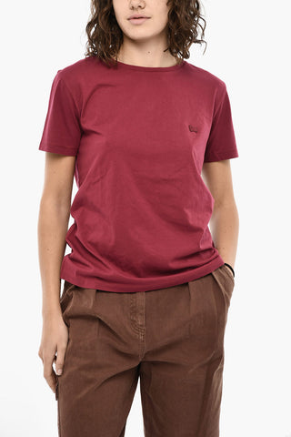 Cotton SHEEP Crew-Neck T-shirt with Embroidery Monogram
