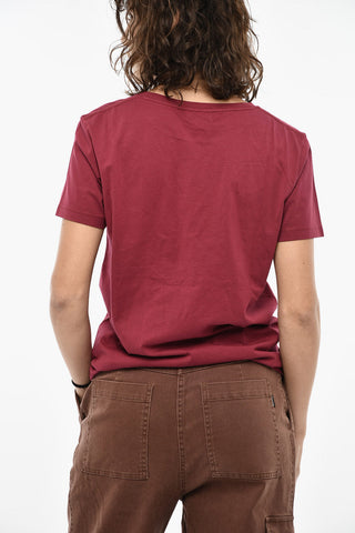 Cotton SHEEP Crew-Neck T-shirt with Embroidery Monogram