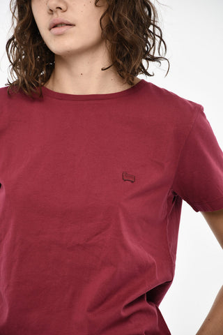 Cotton SHEEP Crew-Neck T-shirt with Embroidery Monogram