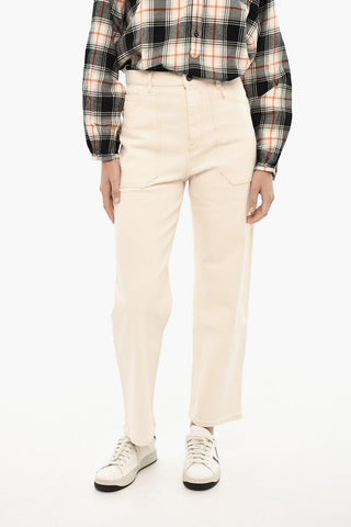 Jeans mit weitem Bein in heller Waschung
