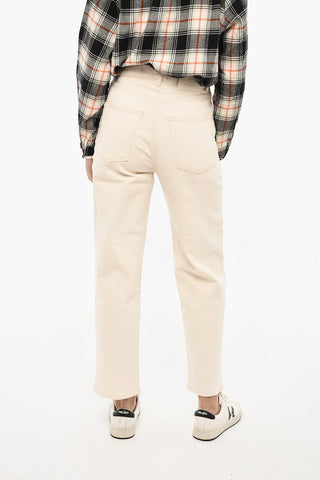 Jeans mit weitem Bein in heller Waschung