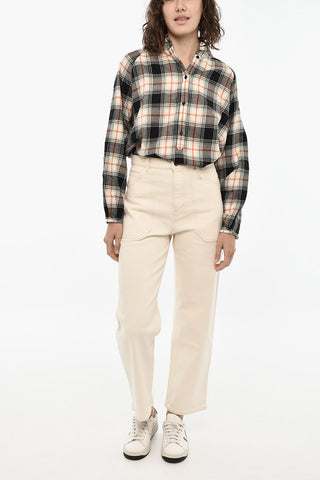 Jeans mit weitem Bein in heller Waschung
