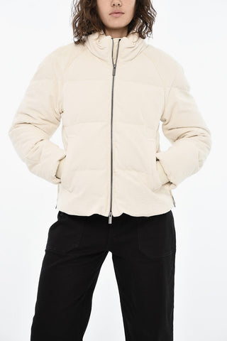 Corduroy MINEHART Down Jacket with Logo Buttons