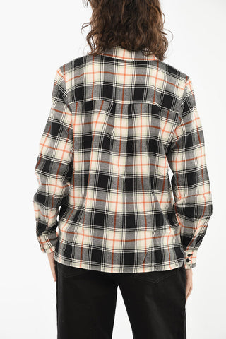 Bluse im Plaid-Karo mit Tasche