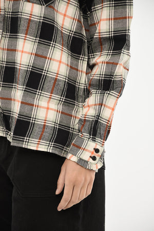 Bluse im Plaid-Karo mit Tasche