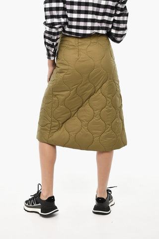 Midi Skirt SILKY Wrap Quilted and Padded