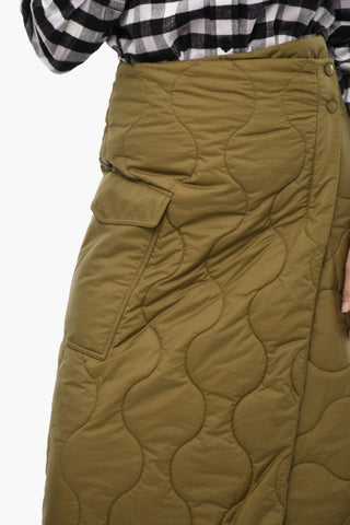 Midi Skirt SILKY Wrap Quilted and Padded