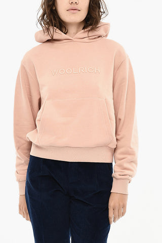 기모 코튼 후드 스웨트셔츠 양각 로고