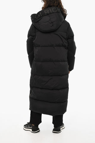 Quilted AURORA Maxi Down Jacket with Golden Effect Details