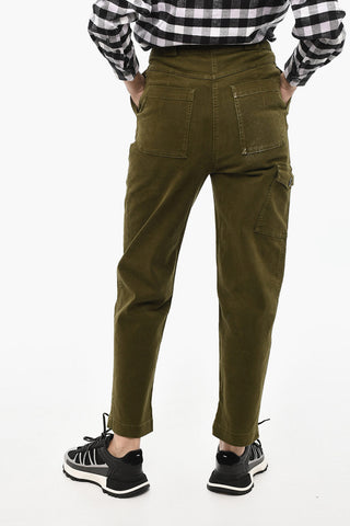 Double-Pleat Cotton Twill Cargo Trousers