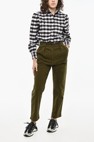 Double-Pleat Cotton Twill Cargo Trousers