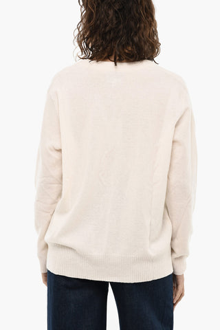 Maglia in Lana e Cashmere con Scollo a V