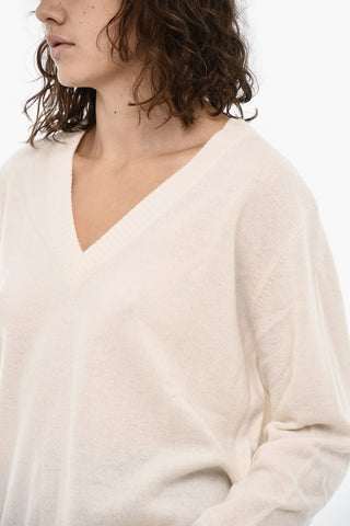 Maglia in Lana e Cashmere con Scollo a V