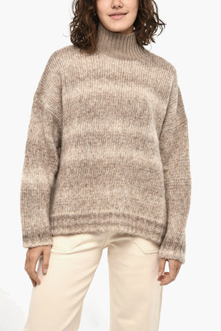 Wool Blend Degrade effect Turtleneck Sweater