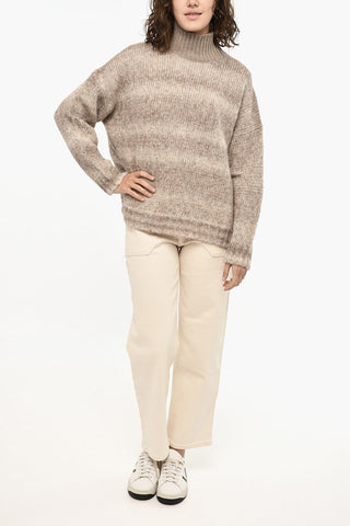Wool Blend Degrade effect Turtleneck Sweater