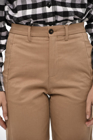 Pantaloni Chino in Twill a Vita Regolare