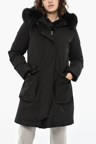 Solid Color MILITARY Down Jacket with Maxi Pockets