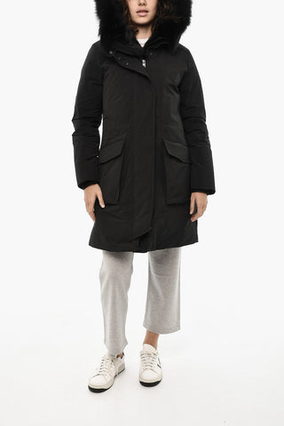Solid Color MILITARY Down Jacket with Maxi Pockets