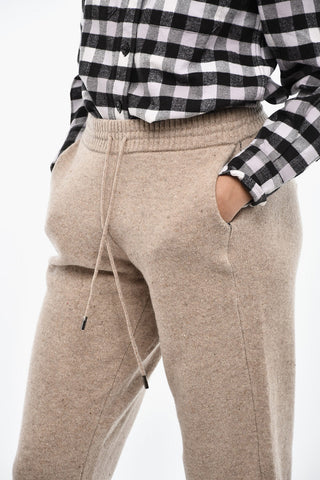 Virgin Wool Joggers with Ribbed Details