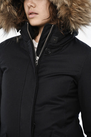 순모 다운 재킷 LUXE ARCTIC 퍼 장식