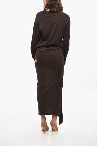 Cotton Jersey Tee Dress with Cut-outs