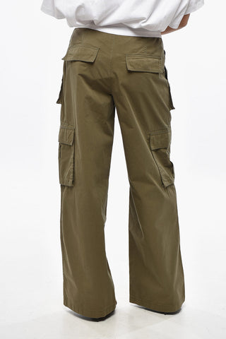 Pantaloni Cargo in Cotone con Banda Logata