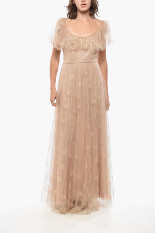 Maxikleid RESILLE aus Chiffon mit Rüschendetail