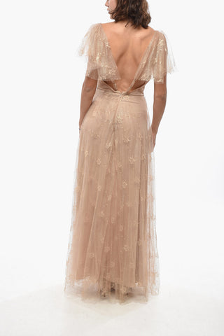 Maxikleid RESILLE aus Chiffon mit Rüschendetail