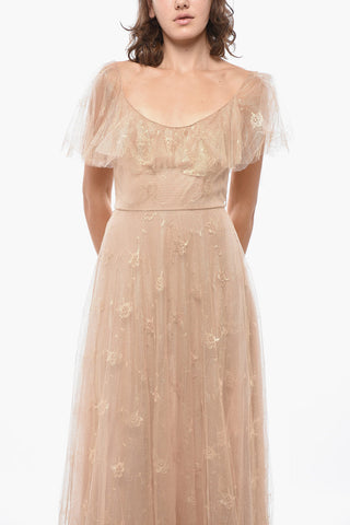 Maxikleid RESILLE aus Chiffon mit Rüschendetail