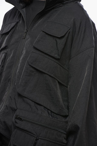 Giubbotto in Nylon con Tasche Utility