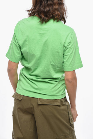Solid Crew Neck T-Shirt EASY FIT with Contrast Logo