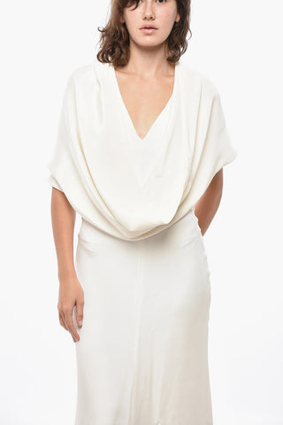 Seidensatin-Meerjungfrauenkleid DINDI mit passender Stola