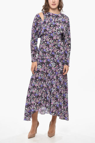 Silk-Blend SADLER Dress with Floral Print