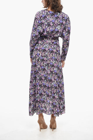 Silk-Blend SADLER Dress with Floral Print