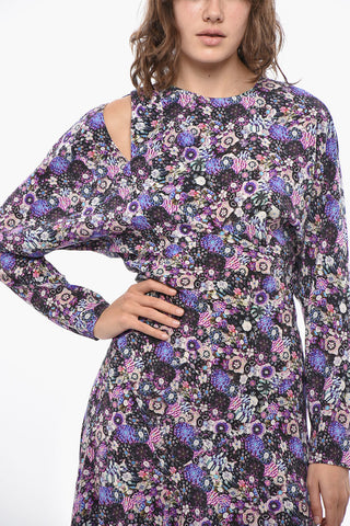 Silk-Blend SADLER Dress with Floral Print