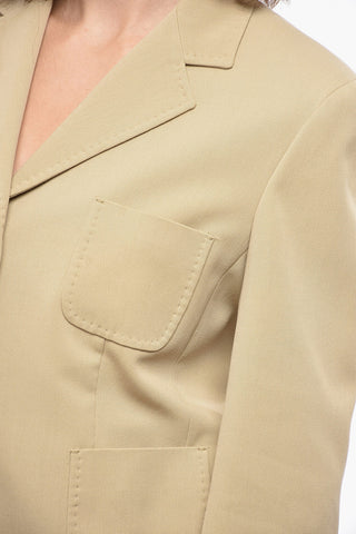 STUDIO Slim Fit Blazer CACAO with Patch Pockets
