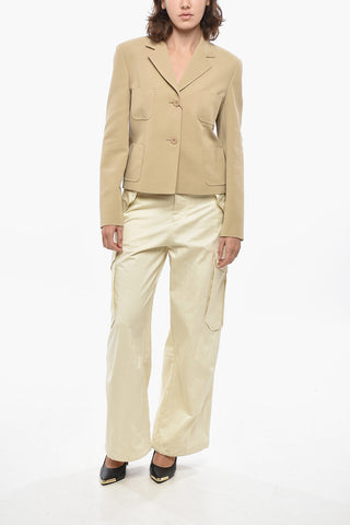 STUDIO Slim Fit Blazer CACAO with Patch Pockets