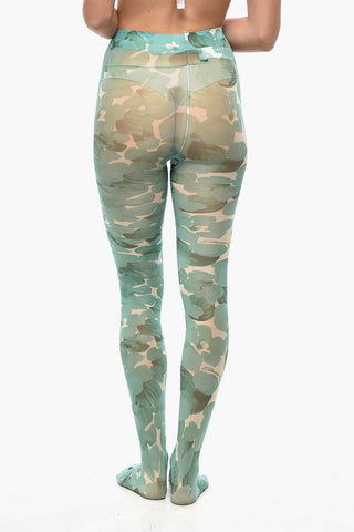 Strumpfhose mit Allover-Blumenmuster