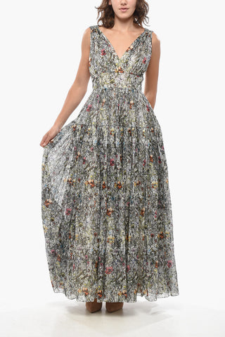 Ausgestelltes Maxikleid MILLEFIORI mit Blumenmuster