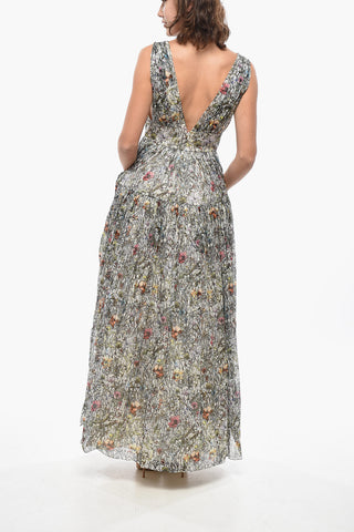 Ausgestelltes Maxikleid MILLEFIORI mit Blumenmuster