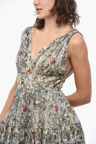 Ausgestelltes Maxikleid MILLEFIORI mit Blumenmuster