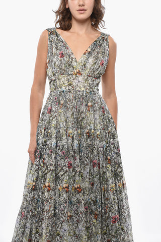 Ausgestelltes Maxikleid MILLEFIORI mit Blumenmuster