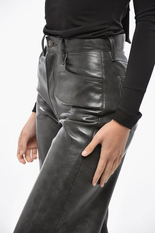Recycled Leather 5-Pocket Pants