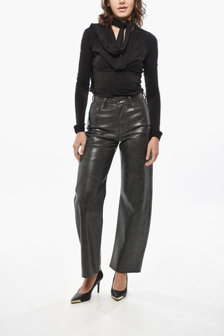 Recycled Leather 5-Pocket Pants