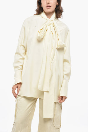Bluse mit Schleifenkragen FOULARD aus Seide