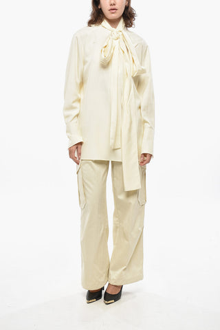 Silk Tie-Neck Blouse FOULARD